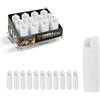 Dorunova Lumino Lumini Cimitero Candele Led Batteria Finte Fiamma Oscillante 365 Giorni Finte, Elettrici Durata Votivo Sostituibile (Bianco, Alt. 15 cm, 12 Pezzi)