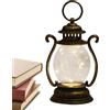 Penlimly Lanterna a LED, lampada tradizionale a a LED, alimentata a batteria, lampada da tavolo decorativa per interni ed esterni
