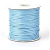 FASHEWELRY Bobina di filo in poliestere cerato da 1 mm per bricolage, collana, braccialetto, artigianato, blu cielo