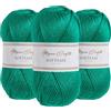 Utopia Crafts Softease - Filato per lavoro a maglia e uncinetto, 3 pezzi, 100 g (Forest Mist)