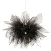 DUNMW Lampada da soffitto a sospensione in organza fantasia nera Lampada da soffitto a fiori in filato romantico Lampada da soffitto per camera da letto per bambini, soggiorno, 27