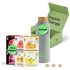 waterdrop MICRODRINK waterdrop® Bottiglia 600ml con 18 Drops senza zucchero - idee regalo donna - Pacchetto degustazione con Borraccia in acciaio inox e 6 gusti aromatizzanti per acqua - robusto borraccia termica