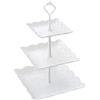 YIQI Espositore per dolci, piatto per snack a 3 livelli Candy Tower Cupcake acrilico e supporto per espositore da dessert per la festa nuziale