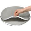 Generic Copricuscino Rotondo 40cm/50cm/60cm Velluto Federa Decorativa Divano Letto Chiusura Nascosta Cuscino Tondo Protezione Morbido Copertura(Gray,24in/60cm)