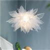 DUNMW Lampada da soffitto a sospensione in organza fantasia bianca Lampada da soffitto a fiori in filato romantico Lampada da soffitto per camera da letto per bambini per camera da letto, soggiorno, 27