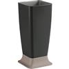 BERARDI B.INTERIORS | KUBE Portaombrelli Modello Kube, Design Minimalista, Plastica Riciclabile, Nero Antracite e Tortora, 25x25x55 cm, per Interno ed Esterno