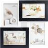 GUTEINTE Cornice Portafoto Cornici Foto Multiple da Parete con 4 Foto 10 x 15 cm / 4 x 6 - per Salotto, Camera da Letto, Studio o Ufficio (Nero bianco)