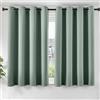 TOPICK Tende Oscuranti per Interni 2 Pezzi L 140 x A 145 cm Curtains Oscurante Tende per Soggiorno e Camera da Letto Termiche Isolanti Anti-Rumore con Anelli Moderne, Verde