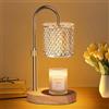 Loowoko lampada scalda candela con 2 Lampadine, Timer e Dimmer, regolabile in altezza, Candle Warmer Lamp per Candele Profumate in vetro, Casa, Camera da letto, Decorazione