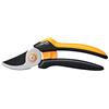 FISKARS Forbici da potatura con lame bypass L, Solid, P341, Per rami freschi e ramoscelli, Rivestimento antiaderente, Lame in acciaio inox, Lunghezza: 20,5 cm, Nero/Arancione, 1057164