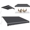 ACXIN Tenda da sole in alluminio, con manovella, impermeabile, colore grigio scuro (4 m x 3 m)