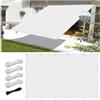 XUEQXUE Telo Ombreggiante di Protezione Solare 180 x 300 cm, Antistrappo, Traspirante, 98% Anti UV, Telo Ombreggiante Rettangolo, Tenda a Vela Rettangolare, per Giardino, Pergola, Bianco