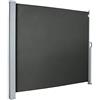 UISEBRT Tenda Laterale Avvolgibile per Balcone, Terrazza, Giardino, 180 x 300cm, Antracite
