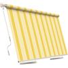 Aeffe Brico Aeffe Tenda da Sole a Caduta 200 x 250 Centimetri cm Avvolgibile, Estensibile, Struttura in Alluminio Tessuto 280gr/mq (Giallo e Beige 200x250)