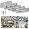 HOSSOM Tenda da sole retrattile 1x3 m, Vele parasole ad onda Impermeabile, Tenda a Vela Parasole Retrattile,tenda parasole regolabile,copertura ombreggiante, Protezione Solare per cortile veranda gazebo