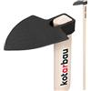 KOTARBAU® Zappa da Giardino 130 mm in Acciaio Forgiato con Manico in Legno 120 cm Strumenti Manuali Attrezzi Accessori da Giardino Zappetta Giardinaggio
