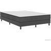 vidaXL Struttura letto a molle insacchettate in tessuto grigio 160x200 cm