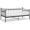 vidaXL Divano letto struttura letto in metallo nero 90x200 cm