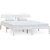 vidaXL Letto in legno massiccio di pino bianco 140x200 cm