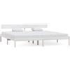 vidaXL Letto in legno massiccio di pino bianco 180x200 cm