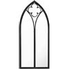 vidaXL Specchio da giardino nero 70x30 cm in ferro