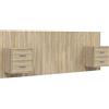 vidaXL Testiera con comodini in legno di rovere Sonoma