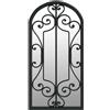 vidaXL Specchio da giardino nero 70x30 cm in ferro