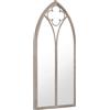 vidaXL Specchio da giardino sabbia 70x30 cm in ferro