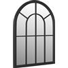 vidaXL Specchio da giardino nero 60x45 cm in ferro