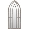 vidaXL Specchio da giardino sabbia 70x30 cm in ferro