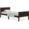 vidaXL Letto in legno massiccio di pino marrone scuro 90x200 cm