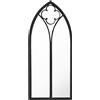 vidaXL Specchio nero 100x45 cm ferro da stiro per uso interno