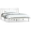 vidaXL Letto in legno massiccio bianco 150x200 cm