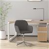 DKD HOME DECOR Sedia da ufficio girevole in tessuto grigio scuro