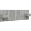 vidaXL Testata del letto con comodini in legno Grigio Sonoma