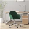 DKD HOME DECOR Sedia da ufficio girevole in tessuto verde scuro