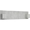 vidaXL Testiera con comodini in legno grigio cemento