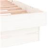 vidaXL Letto in legno massiccio con LED bianchi 120x200 cm