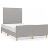 vidaXL Struttura letto senza materasso grigio chiaro 120x200 cm tessuto