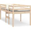vidaXL Letto a soppalco 90x190 cm in legno di pino massiccio