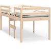 vidaXL Letto a soppalco 90x200 cm in legno di pino massiccio