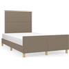 vidaXL Struttura letto senza materasso Taupe 120x200 cm tessuto