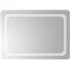 vidaXL Specchio da bagno a LED 70x50 cm