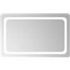 vidaXL Specchio da bagno a LED 80x50 cm