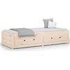 vidaXL Letto da giorno 75x190 cm in legno di pino massiccio