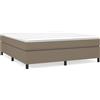 vidaXL Struttura letto senza materasso Taupe 160x200 cm in tessuto