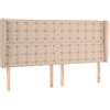 vidaXL Testiera con orecchie Marrone cappuccino 183x23x118/128 cm Pelle finta