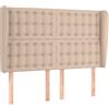 vidaXL Testiera con orecchie Marrone cappuccino 147x23x118/128 cm Pelle finta