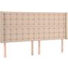 vidaXL Testiera con orecchie Marrone cappuccino 163x16x118/128 cm Pelle finta