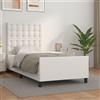 vidaXL Struttura letto con testiera bianca 80x200 cm in Pelle finta